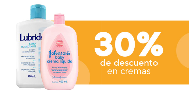 30% DE DESCUENTO EN CREMAS