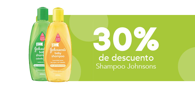 30% DE DESCUENTO SHAMPOO JOHNSONS