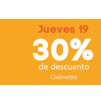 Jueves 19 30% de descuento Oxímetro