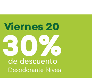 Viernes 20 30% de descuento Desodorante Nivea