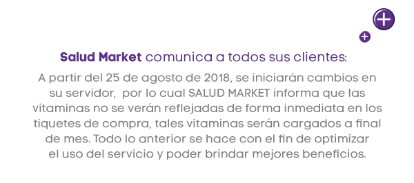 Salud Market comunica a todos sus clientes