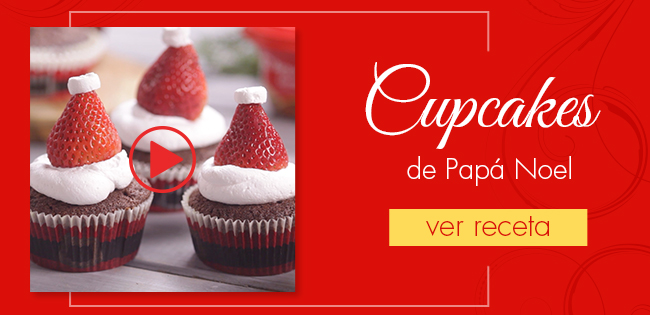 Cupcakes de Papá Noel