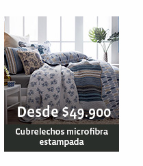 Desde $49.900 - Cubrelechos microfibra estampada