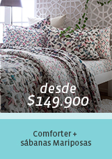 Comforter + sábanas Mariposas