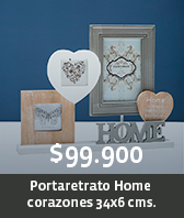 Portaretrato Home corazones 34x6 cms.