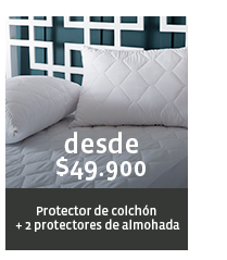 Desde $49.900 - Protector de colchón + protectores de almohada