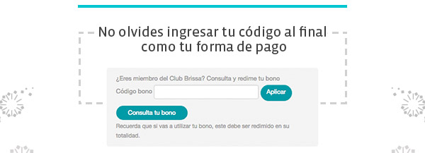 No olvides ingresar tu código al final como tu forma de pago