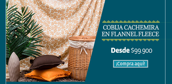 Cobija Cachemira en flannel fleece - Desde $99.900 - ¡Compra aquí!