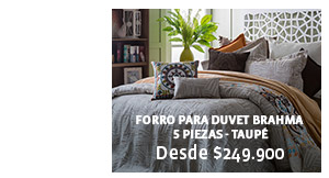 Forro para duvet Brahma 5 piezas - Taupé Desde $249.900