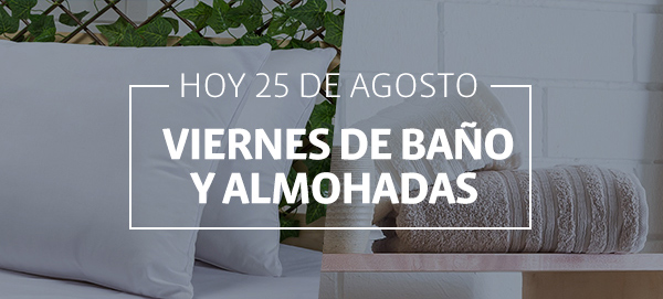 HOY 25 DE AGOSTO VIERNES DE BAÑO Y ALMOHADAS