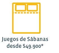 Juegos de sábanas desde $49.900*