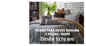 Forro para duvet Brahma 5 piezas - Taupé Desde $279.900