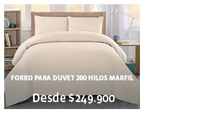 Forro para duvet 200 hilos marfil Precio: Desde $249.900