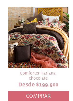 Comforter Hariana chocolate Desde $199.900 COMPRAR