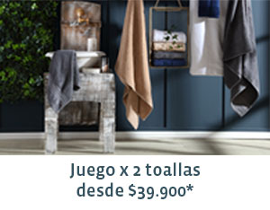 Juego x 2 toallas desde $39.900*