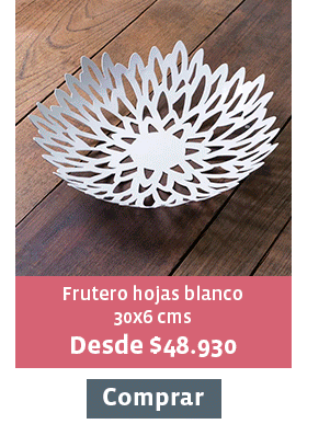 Frutero hojas blanco 30x6 cms Desde $48.930 Comprar