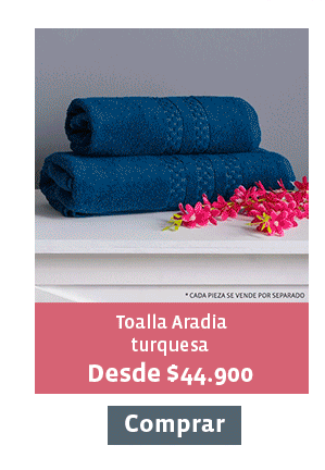 Toalla Aradia turquesa Desde $44.900 Comprar