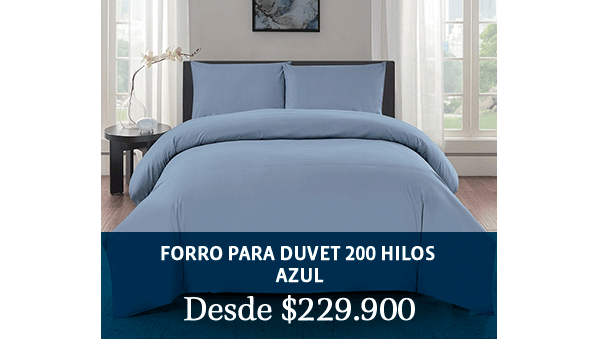 Forro para duvet 200 hilos Azul Desde $229.900