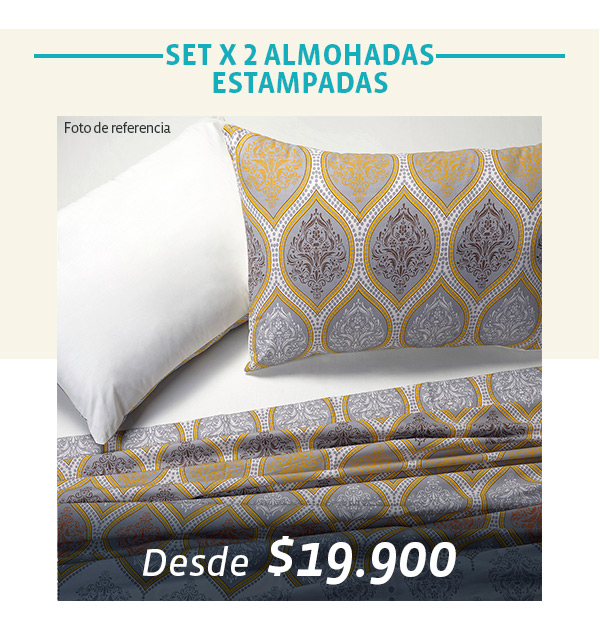 SET X 2 ALMOHADAS ESTAMPADAS DESDE $19.900