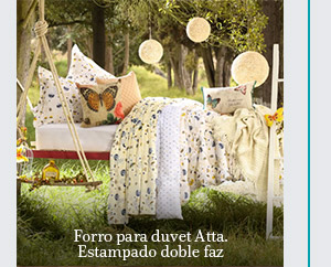 Forro para duvet Atta. 
Estampado doble faz