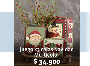 Juego X3 cajas Navidad Multicolor $ 34.900