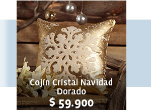 Cojín Cristal Navidad Dorado $ 59.900