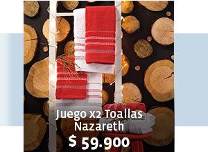 Juego X2 Toallas Nazareth $ 59.900