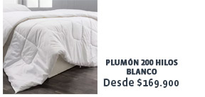 Plumón 200 hilos blanco Desde $169.900