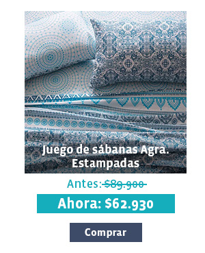 Juego de Sábanas Agra. Estampadas