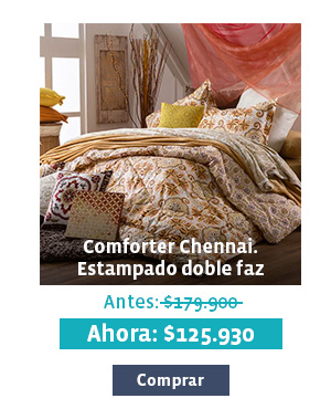 Comforter Chennai. Estampado doble faz