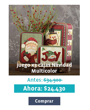 Juego X3 cajas Navidad Multicolor