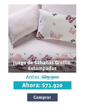 Juego de Sábanas Gretta. Estampadas