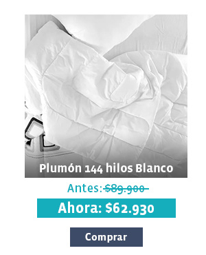 Plumón 144 hilos Blanco