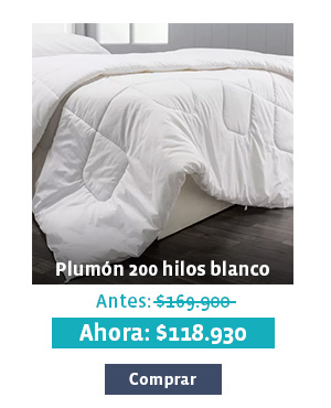 Plumón 200 hilos blanco