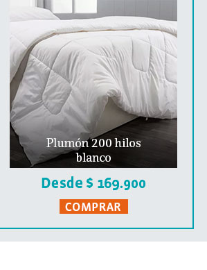 Plumón 200 hilos blanco