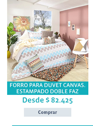 FORRO PARA DUVET CANVAS. ESTAMPADO DOBLE FAZ