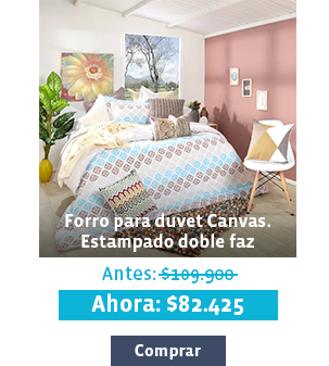 Forro para duvet Canvas. Estampado doble faz