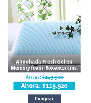 Almohada Fresh Gel en Memory foam - 60x40x13 cms.