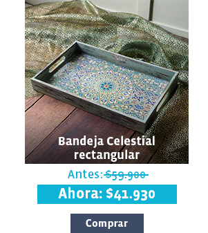 Bandeja Celestial rectangular