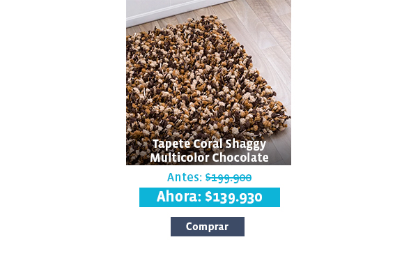 Tapete Coral Shaggy Multicolor chocolate