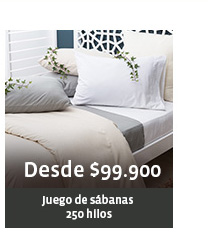 Desde $99.900 - Juego de sábanas 250 hilos