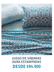 JUEGO DE SÁBANAS AGRA ESTAMPADAS DESDE $94.900