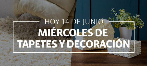 HOY 14 DE JUNIO MIÉRCOLES DE TAPETES Y DECORACIÓN