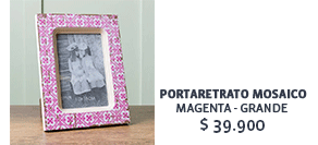 Portaretrato mosaico magenta - Grande $ 39.900