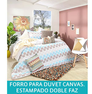 FORRO PARA DUVET CANVAS. ESTAMPADO DOBLE FAZ