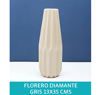 FLORERO DIAMANTE GRIS 13X35 CMS