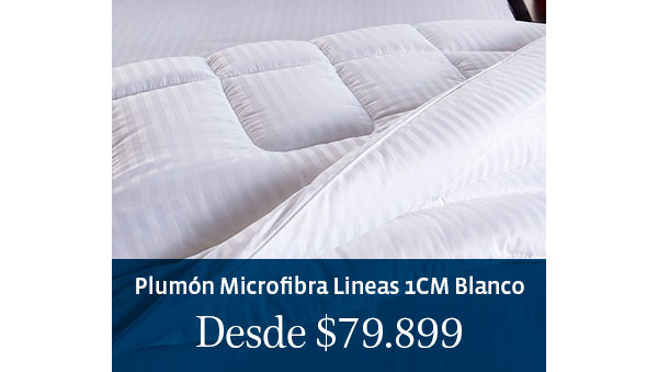 Plumón Microfibra Lineas 1CM Blanco Desde $79.899