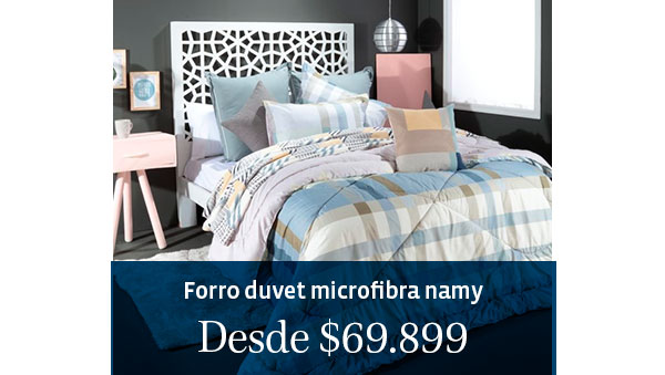 Forro duvet microfibra namy Desde $69.899