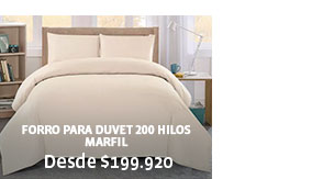 FORRO PARA DUVET 200 HILOS MARFIL Desde $199.920