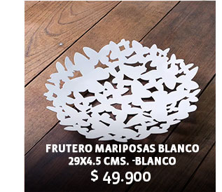 FRUTERO MARIPOSAS BLANCO 29X4.5 CMS. -BLANCO $ 49.900